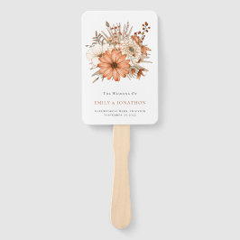 Leque Programa Florais de Creme Castanho do outono Moder