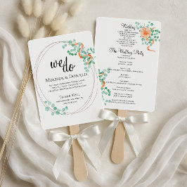 Leque Programa Floral de Pêssego com Elegante Folhagem d