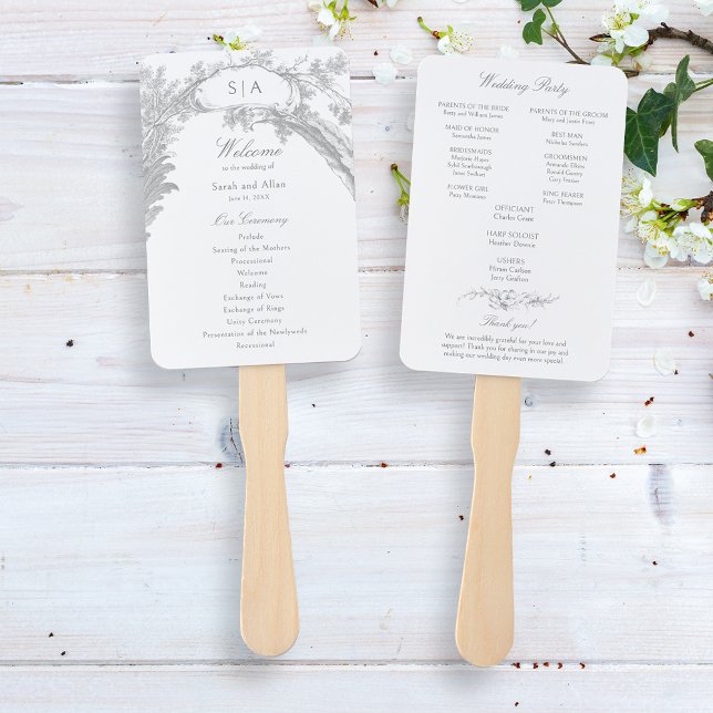 Leque Programa Floral do Rococo francês Elegante (Criador carregado)