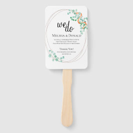 Leque Programa Floral Elegante Eucalyptus Greenery Peach