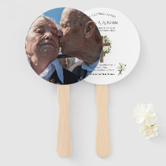 Leque Programa Funeral Redondo Ventilador Personalizado