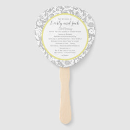 Leque Programa Íris Amarelo e Casamento tema damasco Cin