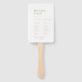 Leque Programa Minimalista de Casamento de Arte Moderna