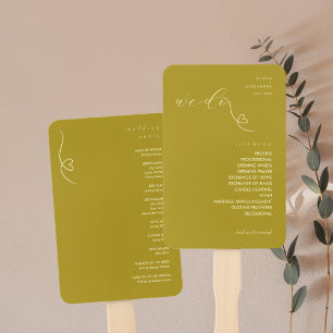 Leque Programa Modern Colorblock Wedding Amarelo escur