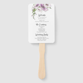 Leque Programa Modern Pansy Wedding