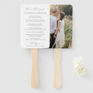 Leque Programa Moderno de Casamento de Fotos Sofisticado