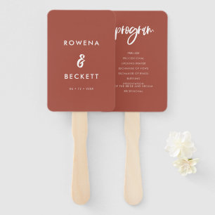 Leque Programa moderno de casamento de tijolos queimados