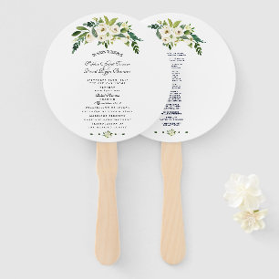 Leque Programa Moderno de Casamento Floral de Sangue Bra