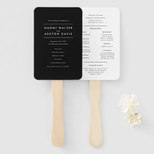 Leque Programa Moderno de Casamento Minimalista