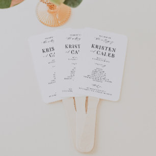 Leque Programa Moderno de Casamento Minimalista do KRIST