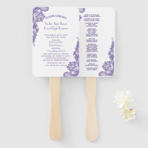 Leque Programa Moderno de Casamento Ultra Violet