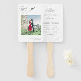 Leque Programa Moderno Elegante de Casamento de Destino