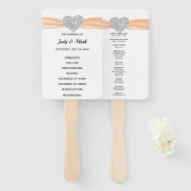 Programa Orange Diamond Heart Wedding