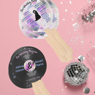 Leque Programa personalizável de casamento Disco