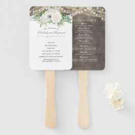 Leque Programa Rustic Country White Flowers