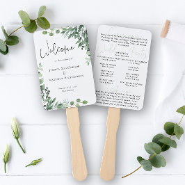 Leque Programa Rustic Eucalyptus Wedding