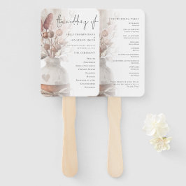Leque Programa Rustic Pampas Grass Overlay Casamento