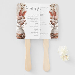 Leque Programa Rustic Pampas Grass Wedding