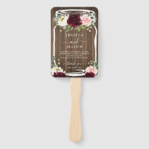 Programa Rustic Romantic Greenery Mason Jar Weddin