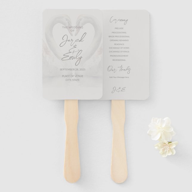 Leque Programa Swan Wedding (Frente e Verso)