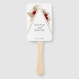 Leque Programa Tropical de Casamento do Jardim de Rosa d