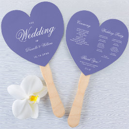 Leque Programa Violet Heart Wedding Calliografia Muito P