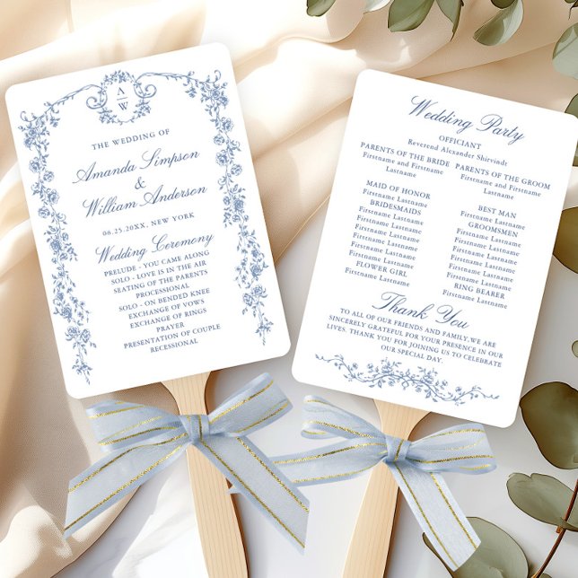 Leque Programa Vitoriano de Cerimônia de Casamento de Gr (Criador carregado)