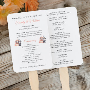Leque Programa Whimsical Gnome Woodland Forest Wedment