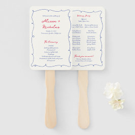 Leque Programa Whimsical Wavy Colorful Border Weding