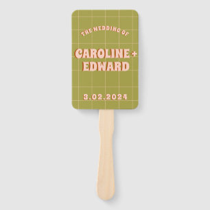 Leque Programas de Casamento Coloridos Groovy Funky