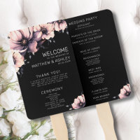 Programas de Casamento Florais Rosa Modernos Único