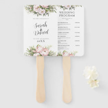 Programas de Casamento Floral Elegante de Pêssego