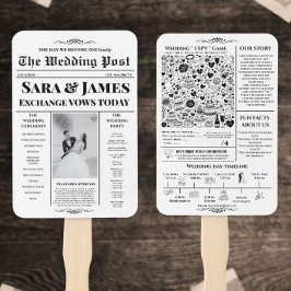 Leque Programas de casamento Jornais com Linha do tempo,