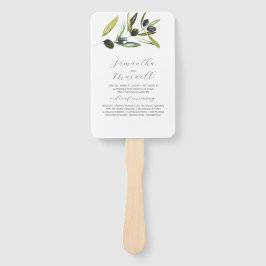 Leque Programas de Casamento por Aquarela Verde