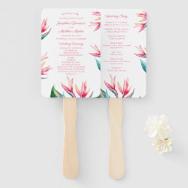 Leque Programas de Cerimônia de Casamento do Pássaro