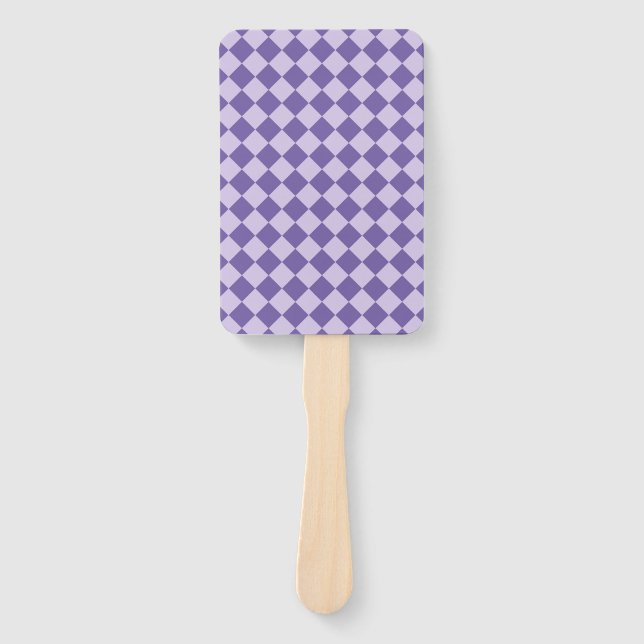 Leque Purple Checker Diamond Pattern (Frente)