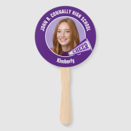 Leque Purple Cheerleader Photo High School Spirit