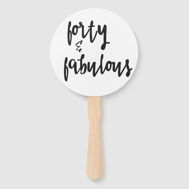 Leque Quarenta e fabuloso - aniversário de 40 anos diver (Frente)