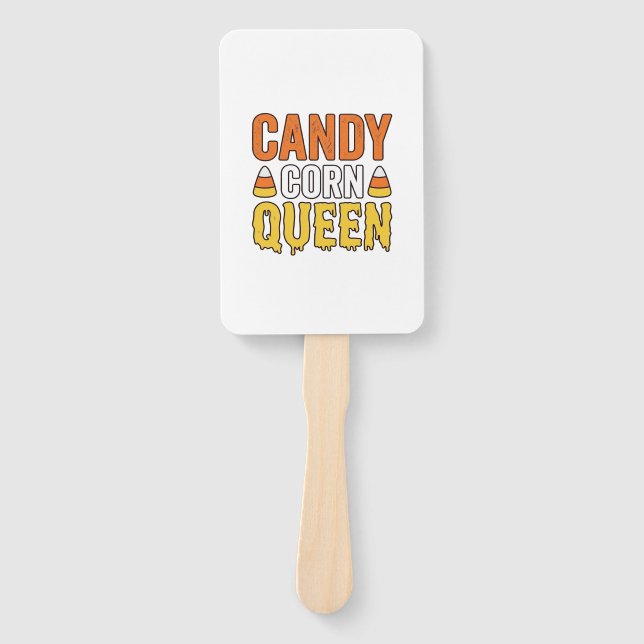 Leque Rainha do Candy Corn Design de Camiseta de Hallowe (Frente)