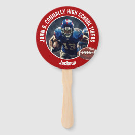 Leque Red High School Football Player Photo Parent