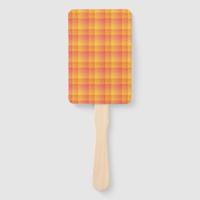 Leque Red Yellow Checker Abstract Pattern (Frente)