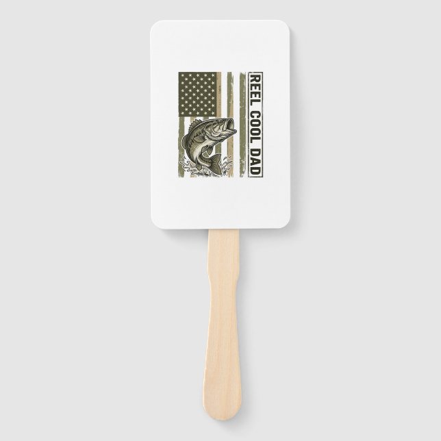 Leque Reel Cool Dad Bass Fishing Flag Vector Design_1 (Frente)