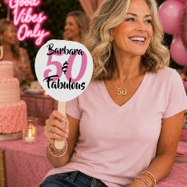 Leque Remo Personalizado 50 & Fabuloso para Festa de Ani