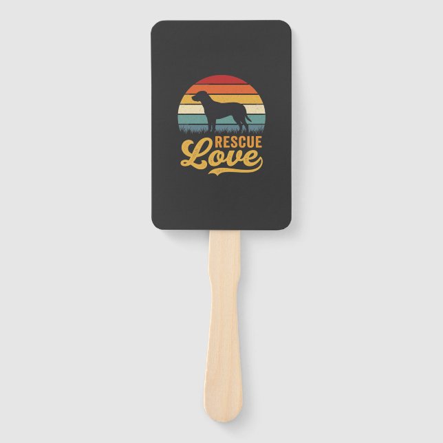 Leque Rescue Love Retro Dog Sunset_1 (Frente)