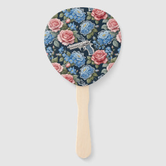 Leque Revolver Vintage Floral Com Renda E Flores