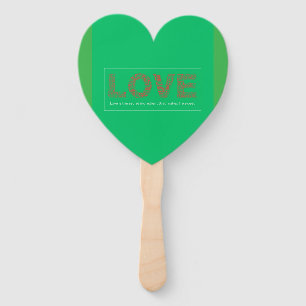 Leque "Romântico Texto de Amor Coração Ventilador - Pres