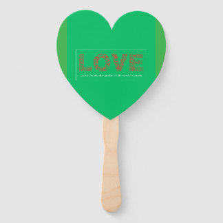Leque "Romântico Texto de Amor Coração Ventilador - Pres