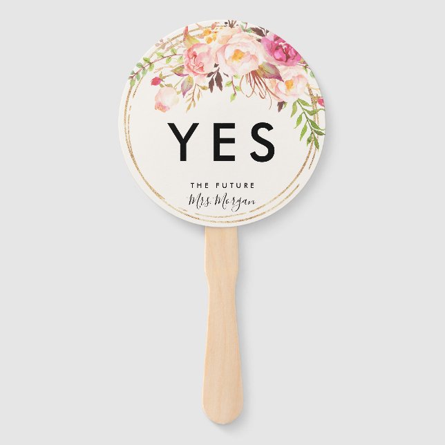 Leque Rosa Anterior Sim Ao Vestido Sim Não Sinais (Frente)