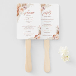 Leque Rosa Muted Pampas Terracotta Palm WedProgram
