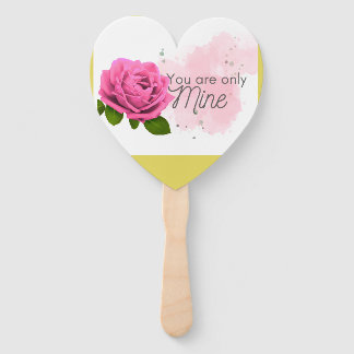 Leque Rosa rosa com texto